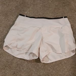 Lululemon Pink Sparkly Running Shorts
